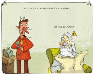 Caricatura del chileno Alberto Montt.