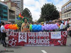 Imagen tomada en la marcha LGBT de Bogotá de 2015